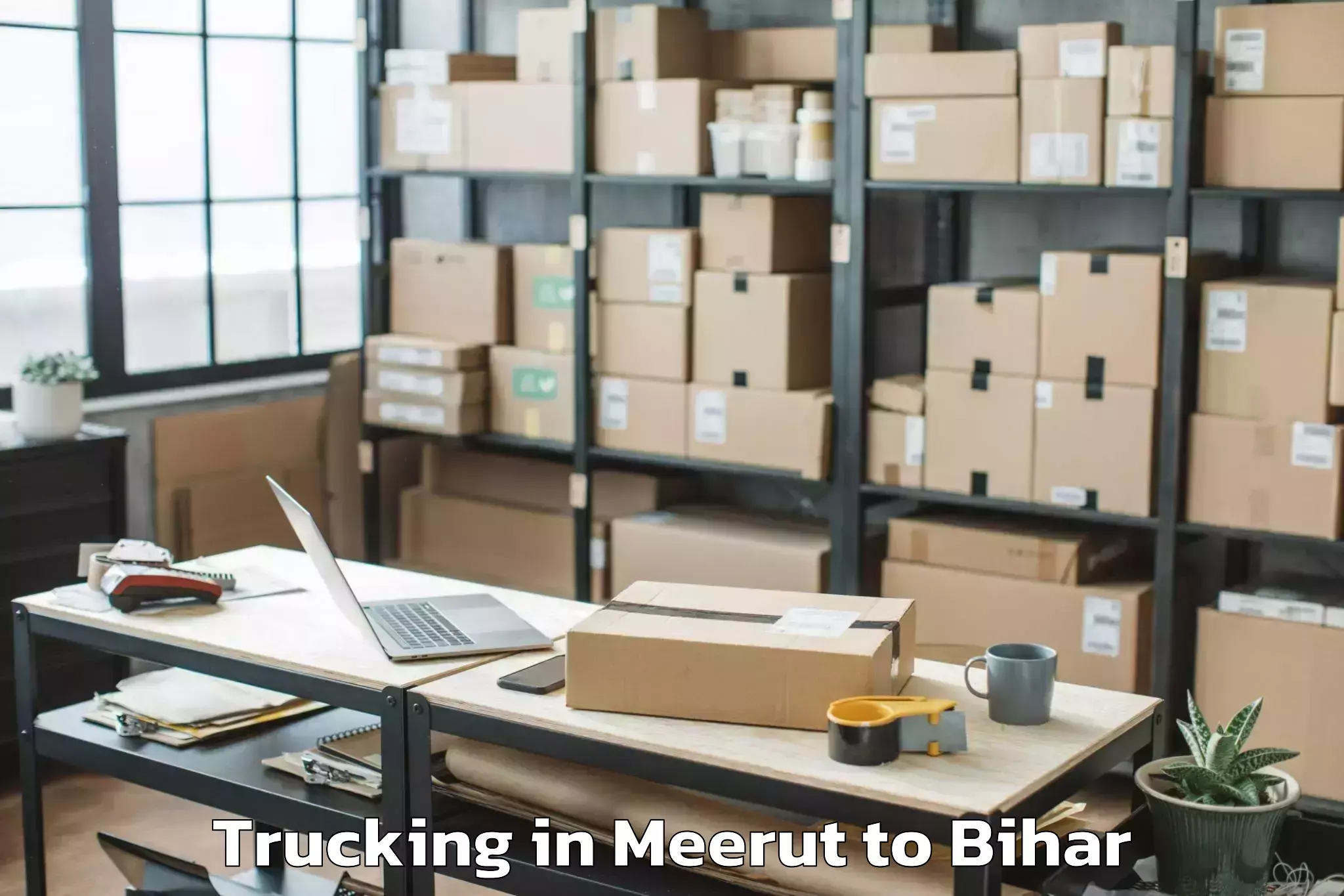 Trusted Meerut to Mahishi Trucking